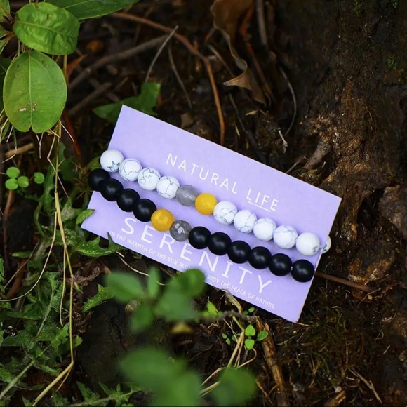 Natural Chakra Serenity Bead Bracelets for Men and Women Strand Bracelet - Picture 2 of 5